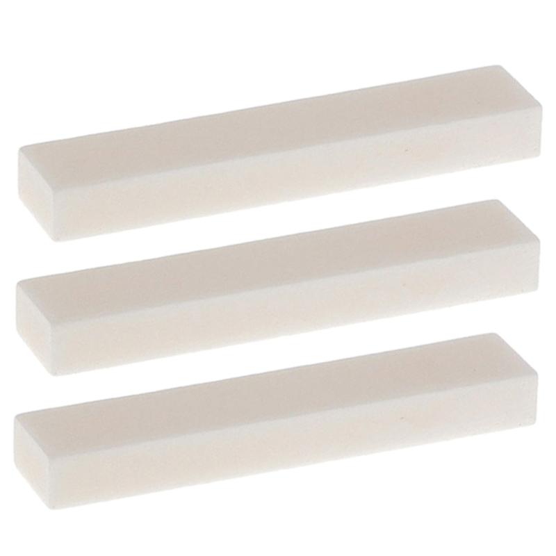 DIY Unslotted Acoustic Guitar Nut Untreated Bone Guitar Nuts Blank Replacement Stringed Instrument Parts Durable