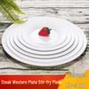 White Melamine Round Dinner Plate