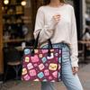 Cute Cartoon Pattern Tote Bag Portable Daily Handbag for Shopping Travel Casual Use