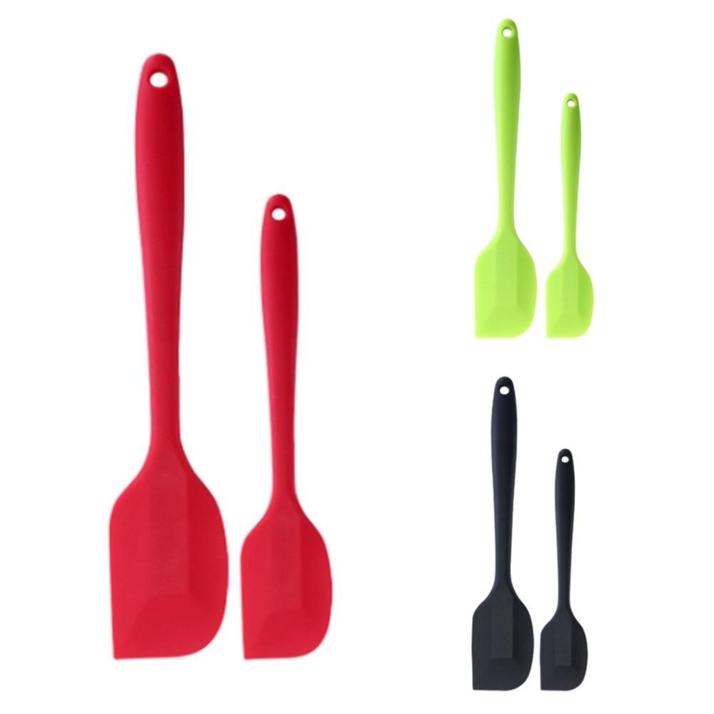 2pcs Long Handle Silicone Spatula Silicone Baking Spatula Set Silicone Butter Spatula Cooking Class