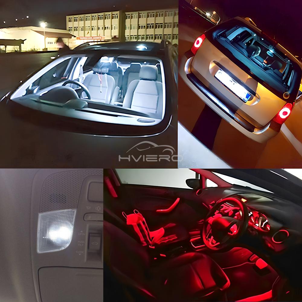 2X Auto Interior Decoration LED T10 W5W Atmosphere Car Light RGB Remote Controller Colorful Reading Door Side Marker Tail Backup