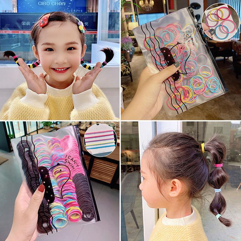 Women Hair Clip Accessories Set Elastic Ponytail Holder Rubber Coil Bands Kids Simulated Pearl Barrettes for Girls Headwear