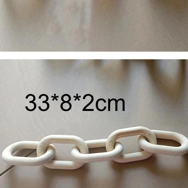 2026 Latest Models Wooden Chain Link Bohemian Art Hand Carved Modern Ornament Crafts Farmhouse Bedroom Coffee Rustic Decoration