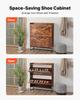Shoe Cabinet with 2 Flip Drawers, Farmhouse Shoes Storage Cabinet with Metal Legs and Anti-Tipping Device, Freestanding Shoe Organizer Ideal for