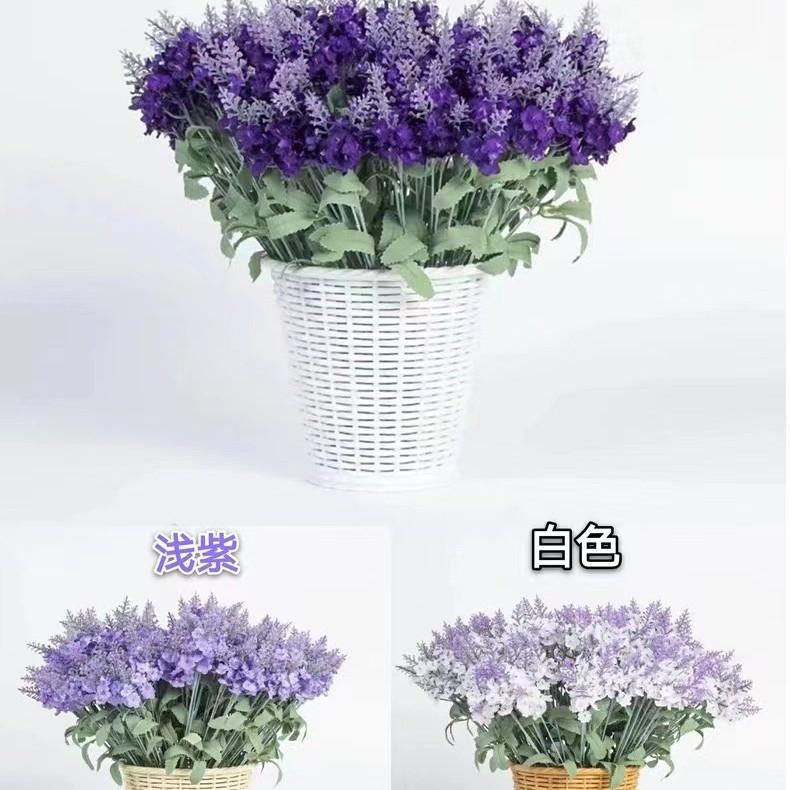 10 Provence Lavendel Kunstblumen Dekorative Hochzeit Zuhause Simulationspflanzen Topfpflanzen Grünpflanzen Künstliche Blumen