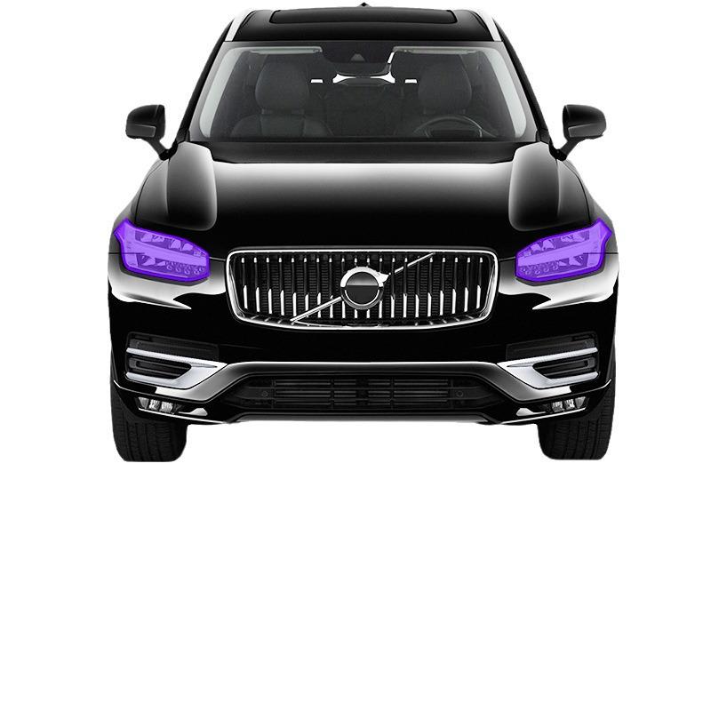 Volvo XC90 TPU Light-Controlled Color-Changing Protective Film: White To Purple/Black