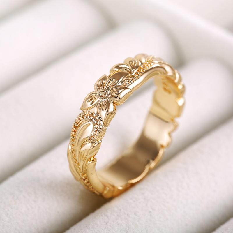 

CAOSHI Carved Flower Design Rings for Women Fashion Metallic Versatile Wedding Anniversary Finger Rings Jewelry Gift for Wife 6