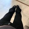 High Elastic Low Waist Black Flare Jeans for Women - Retro Slimming Long Pants
