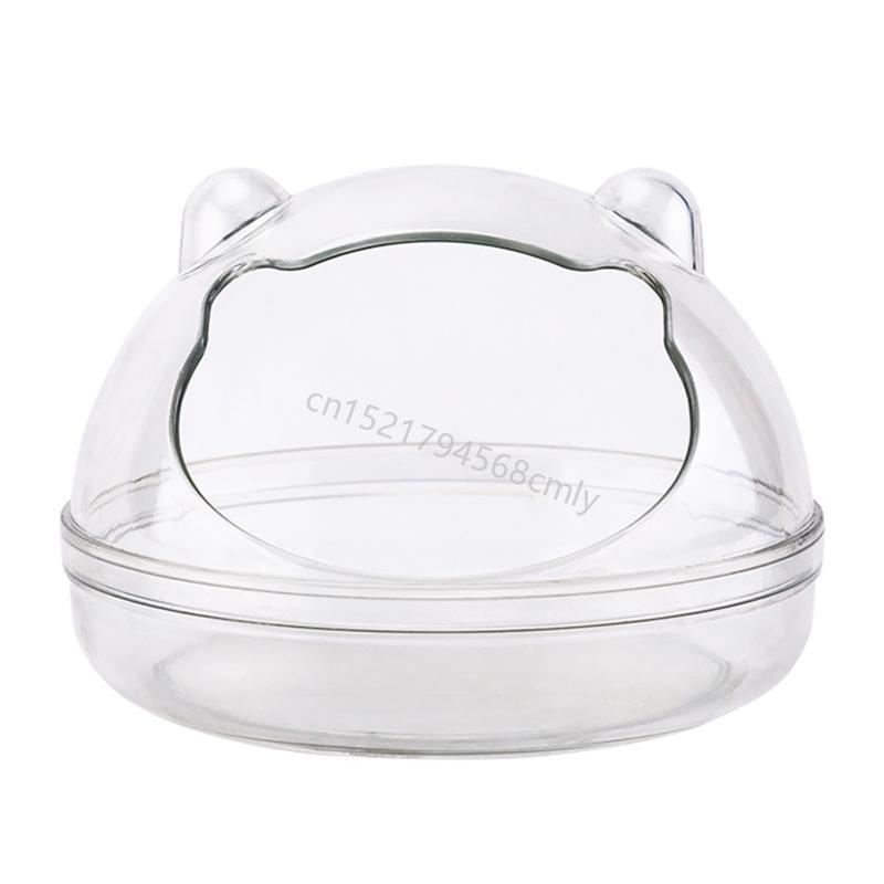 Hamster Sand Bathroom Durable Plastic Sand Bath Container Transparent Sand Box 6XDE