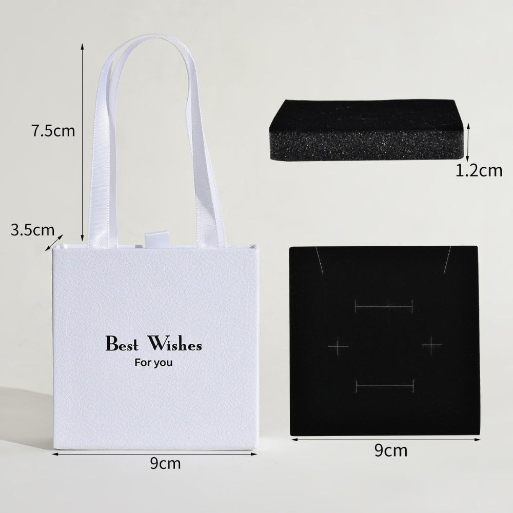 Portable Necklace Box Foam Insert Jewelry Packaging Box  for Necklace Ring Earrings and Bracelet