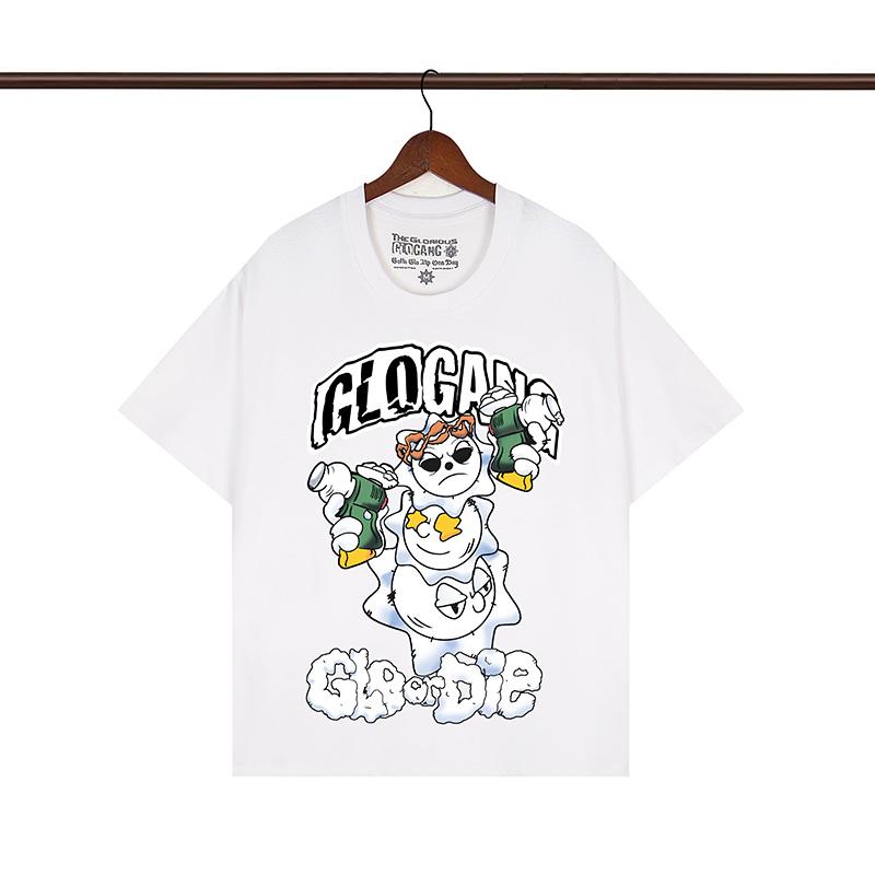 Best Quality Cotton Loose Tshirt Unisex Unisex Couple Casual Cartoon Ghost Monster Print Glo Gang T Shirt Tee Summer Tops