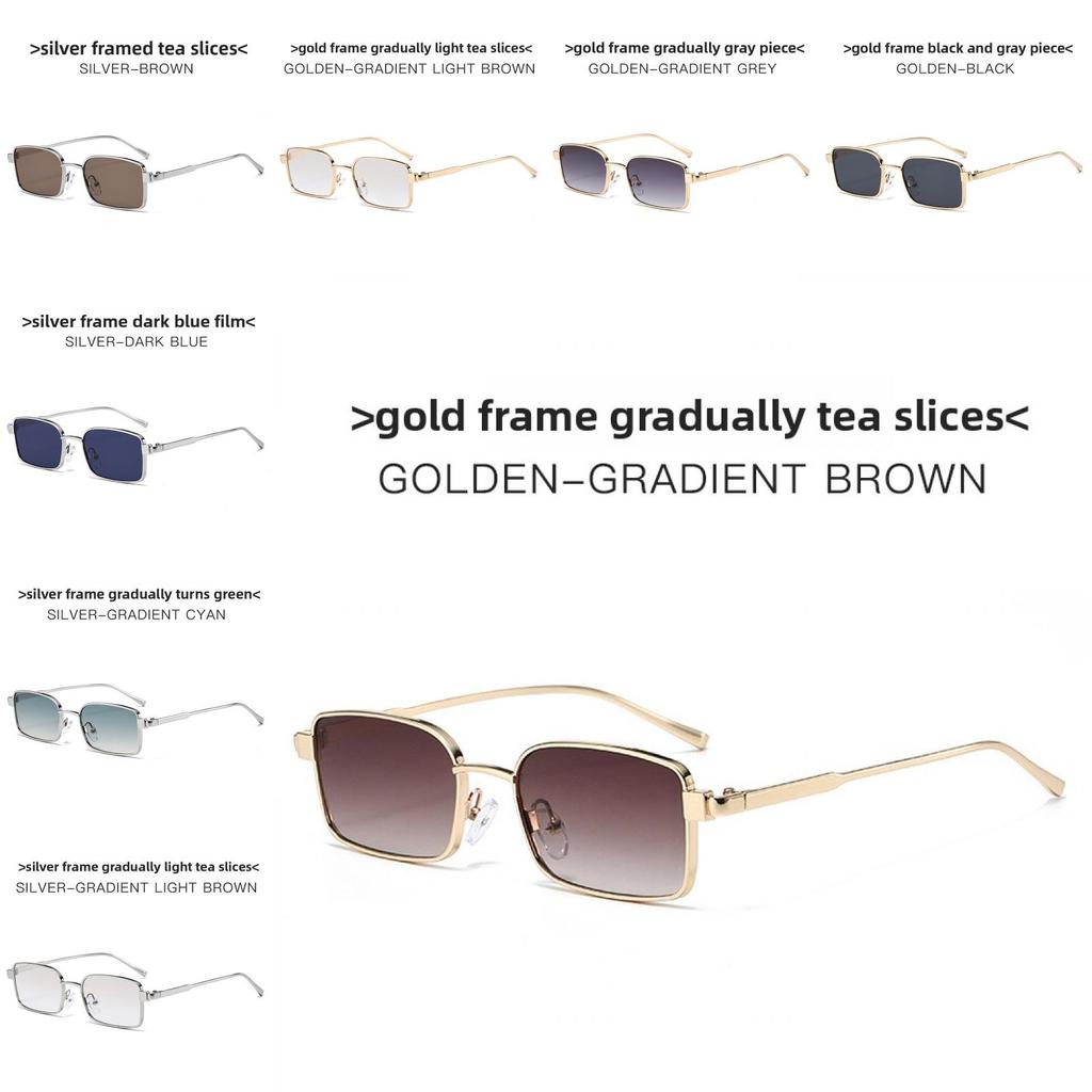 Metal Square Sunglasses For Men And Women Uv400 With Tinted Lenses For Casual Fashion