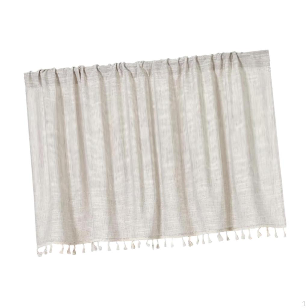 Curtain Valance for Kitchen , Short Design with Blackout Option and Rod Pocket
