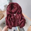 Cotton And Linen Scarf Women'S Literary And Artistic Long Solid Color Shawl Thin Versatile Neck Protection Silk Scarf Air Conditioner Outside The Room