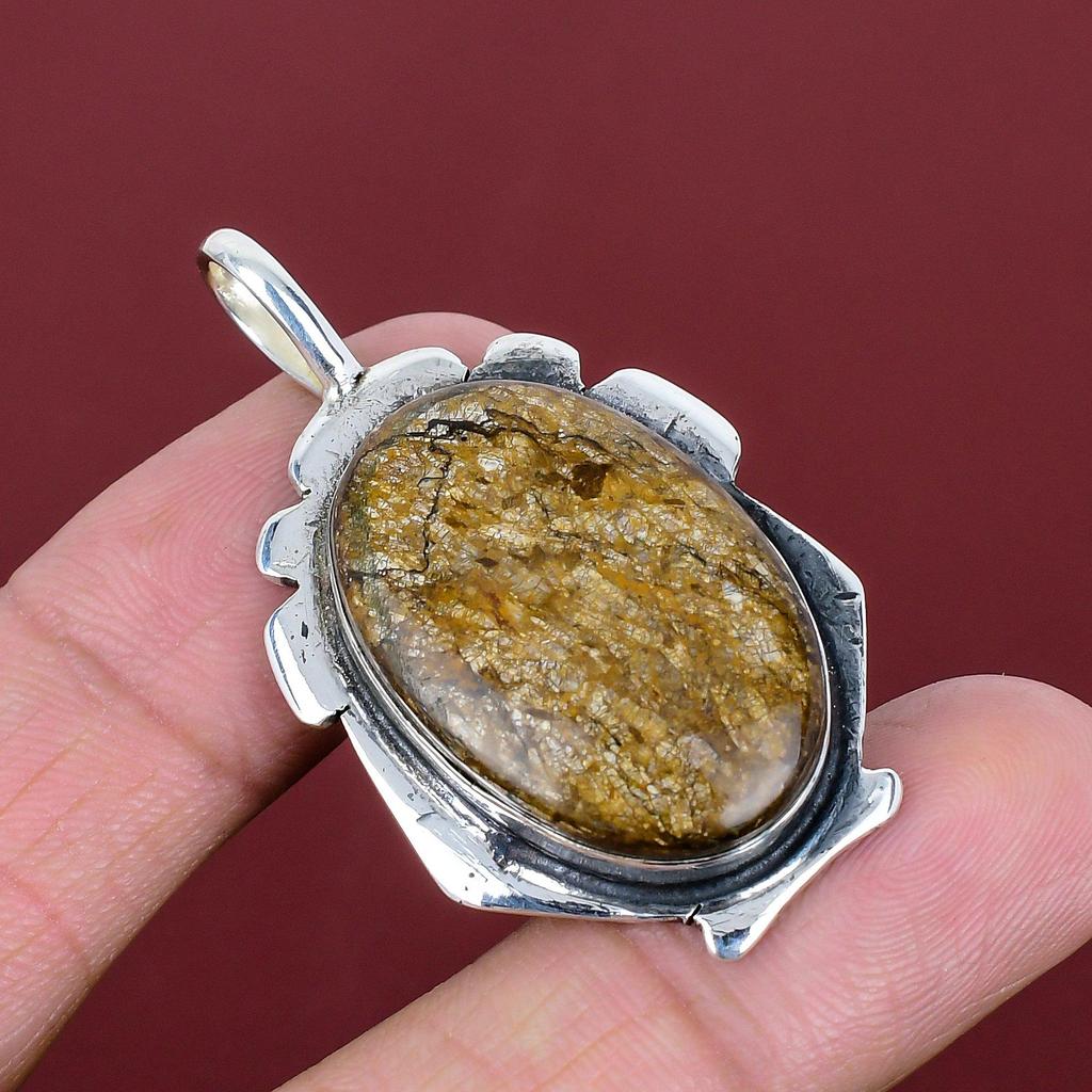 Bronzite pendant  925 sterling silver pendant women pendant genuine gemstone pendant brand new jewelry gifts for her handmade unique pendant