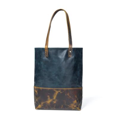 Blue Women's Leather Tote For Women, Designed for Everyday Use