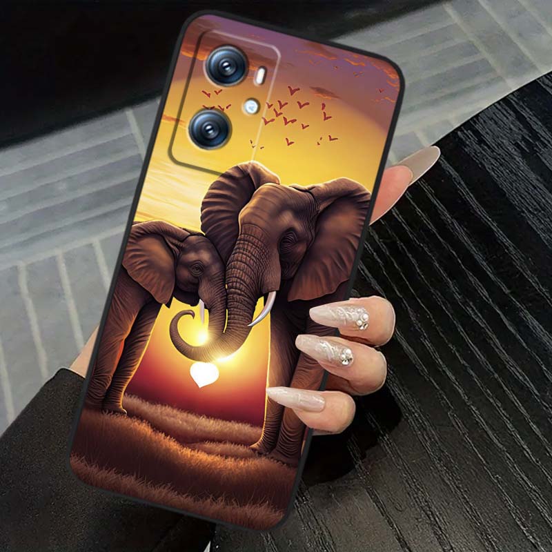 Cartoon Anime Animals For OPPO Reno 5 6 7 A96 A40 A58 Realme GT A74 A78 Neo2 A74 A78 Find X5 X3 X7 X8 Black Phone Case