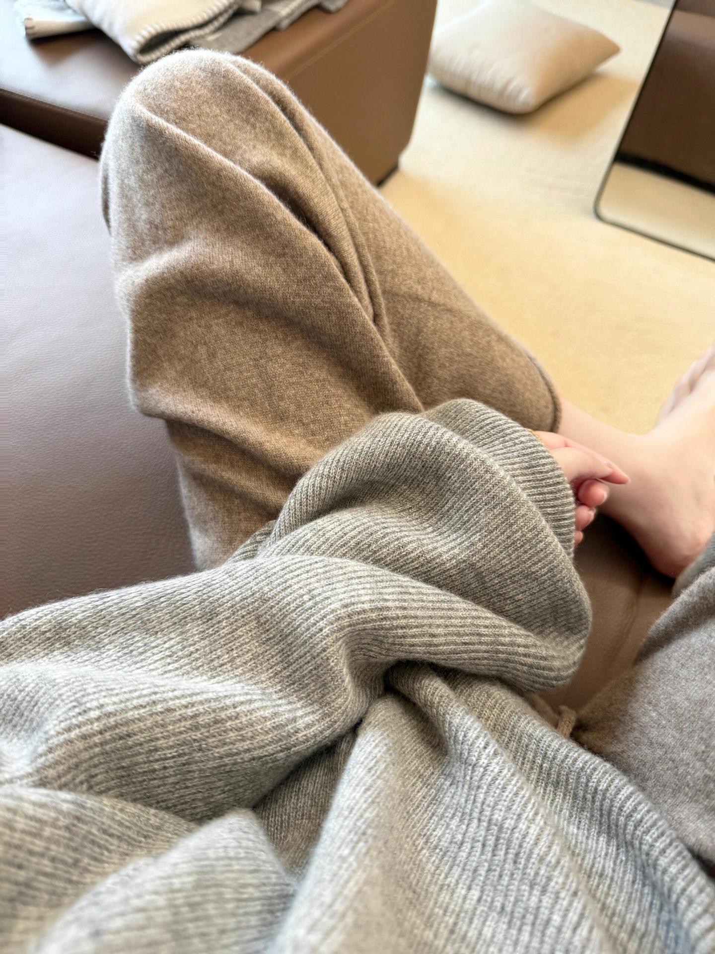 

Women s High-Waisted Wide-Leg Knit Pants - Super Warm Slimming Trousers for Autumn/Winter 2025 One Size (Recommended for 80-140 lbs)