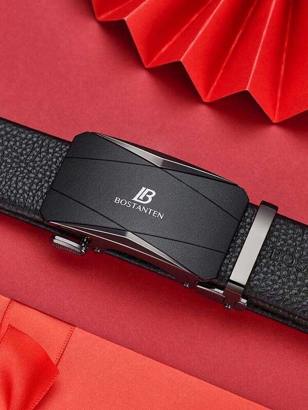 Мужской кожаный ремень BOSIDUN DUN, первый слой, коровья кожа, автоматическая пряжка