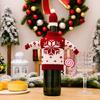 Handmade Christmas Themed Knitted Bottle Cover Festival Champagne Decoration Soft Protective Sleeve For Wine Gifts
