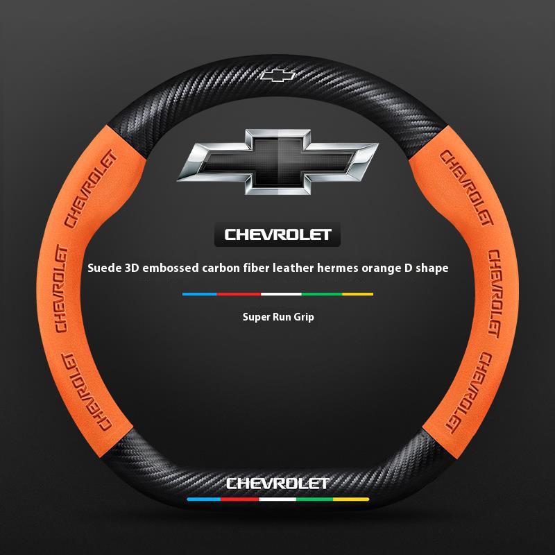 Voor Chevrolet Auto Stuurwielhoes Koolstofvezel Leer Suede Passend voor Cruze Captiva Lacetti Aveo Niva Spark Sonic Trax Camaro