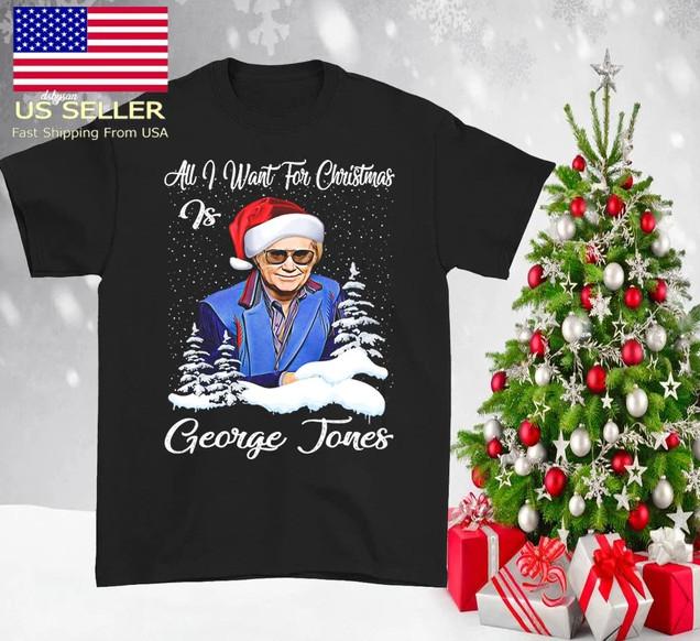 GEORGE Jones CHRISTMAS Merry Xmas Unisex T-Shirt All Size MC1338 Unisex T-Shirt M