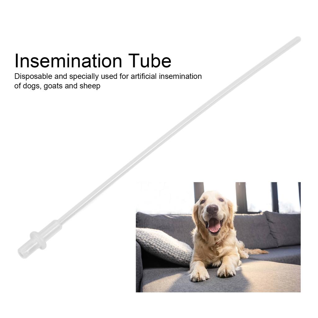 50PCS 10in Artificial Insemination Rod Transparent Disposable Insemination Tube for Dog Sheep