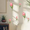 Elegant Light Pink Tulip Stickers - Large & Small PVC Decals for Bedroom, Living Room, or Study Room Walls