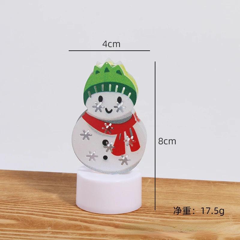 Christmas LED Light Snowman Santa House Luminous Cabin Merry Christmas Decor for Home Xmas Tree Ornaments Kids Gifts New Year