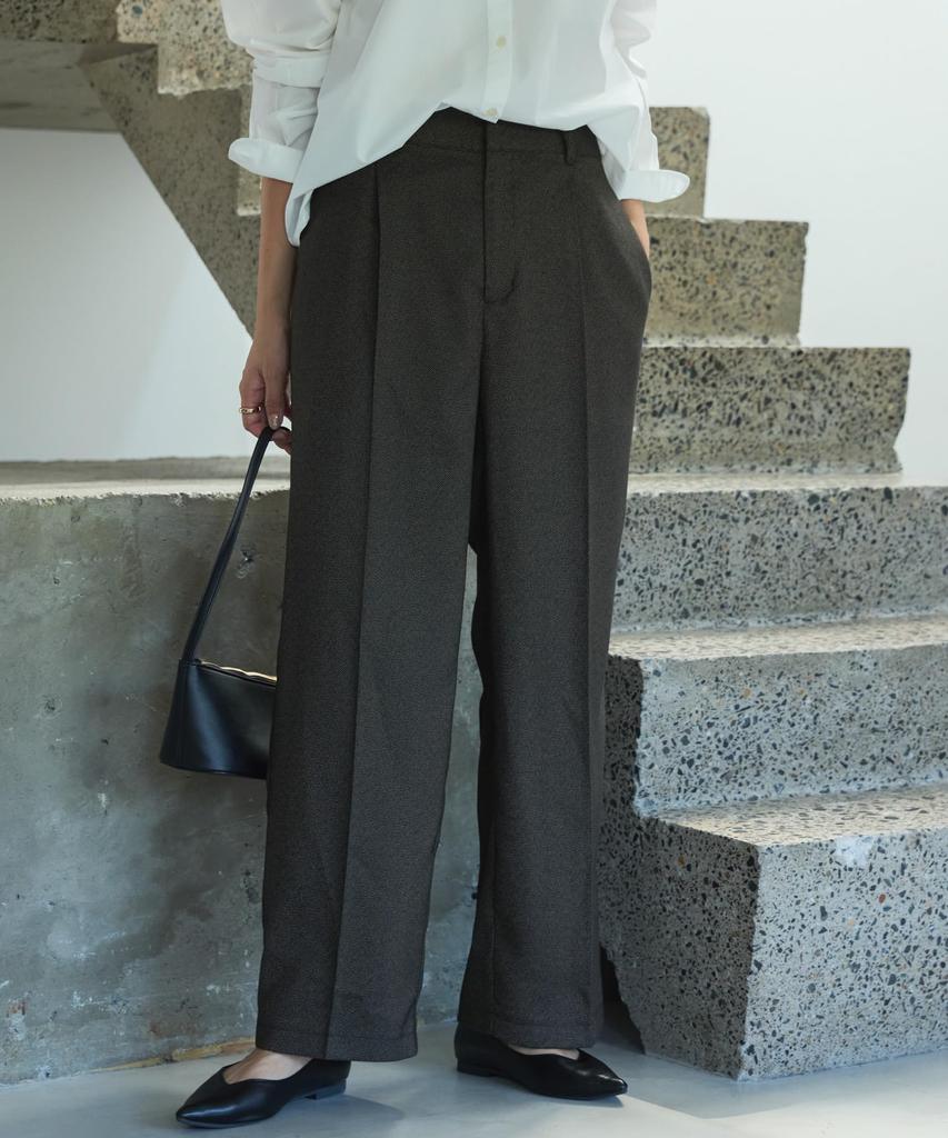 Beautiful Tweed Wide Pants Brown M