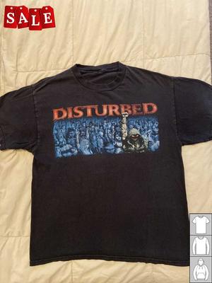 Nouveau T-shirt Noir Rare Disturbed Band Cadeau Pour Fans Toutes Tailles WE728 T-shirt Unisexe