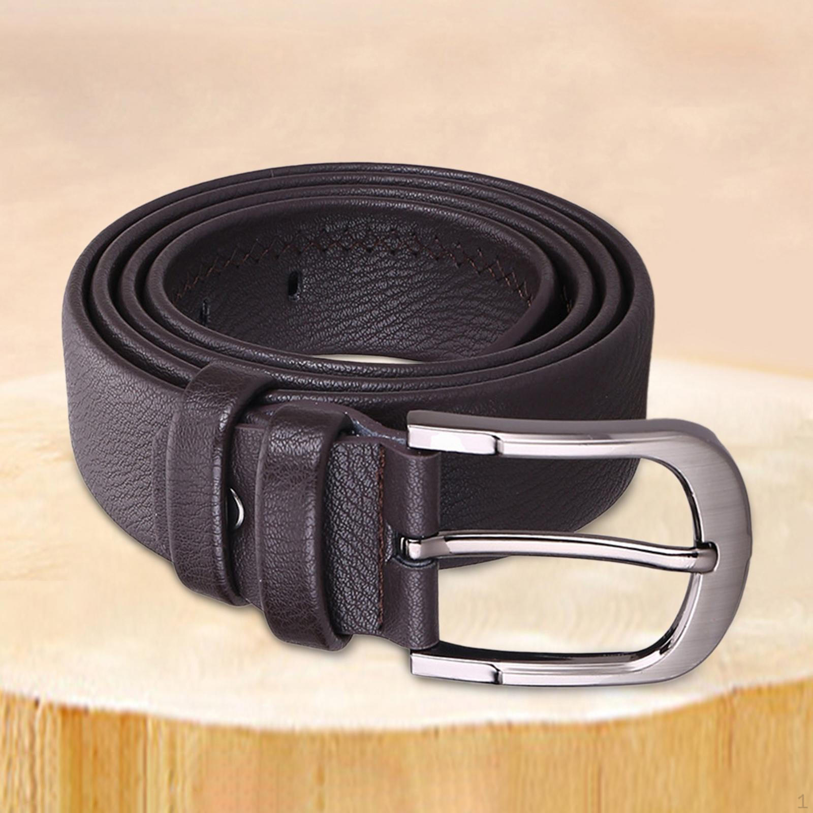 

Men s Belt in 120cm Length, PU Leather for Everyday Use коричневий