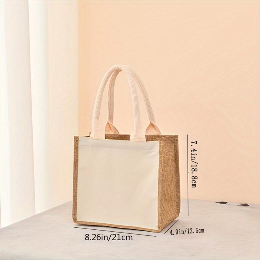 

Linen tote bag, linen high-end feel, three-dimensional color laminated, multiple specifications, large capacity