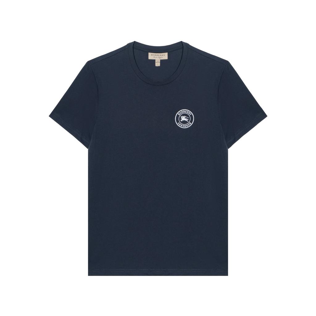 Burberry SS21 Casual Logo Short Sleeve Unisex Navy Blue 80040541
