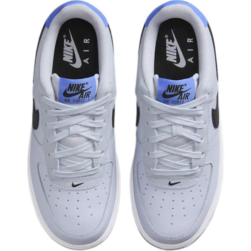 Nike Air Force 1 Slip Resistant Abrasion Resistant Low top Kids' Skateboarding Shoes White Black Sneakers FV5948-003