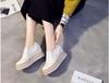 Fashion New Arrival Woman Summer Casual Genuine Leather Thick Sole Shoes Women Creepers Casual Breathable Flat Platform Shoes 2024 Dfv