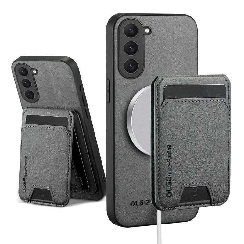 Applicable To Samsung Galaxy S23 Mobile Phone Case 23FE Cow Pattern Leather Magnetic Card Case New 23Ultra