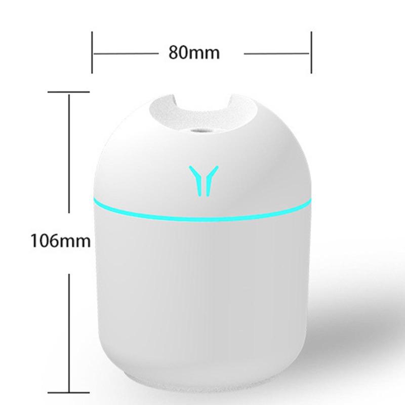 Mini USB Humidifier Desk Bedroom Car Portable Air Moisturizer LED Lamp Romantic Light Aromatherapy Mute Operation Purifier