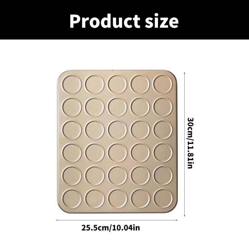 Effizientes Antihaft-Macaron-Blech Professionelle Macaron-Keksformen mit 30 Mulden Tragbare Backformen für einfaches Backen