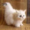 Simulation Cat Ornament Realistic Plush Kitty Toy Faux Fur Animals Model Furry Cat Doll Gift for Kids Cat Lovers