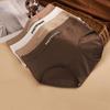 3 PCS Women's Cotton Briefs Maillard Colored Mid Waist Underpants Solid Color Comfortable Seamless Panties