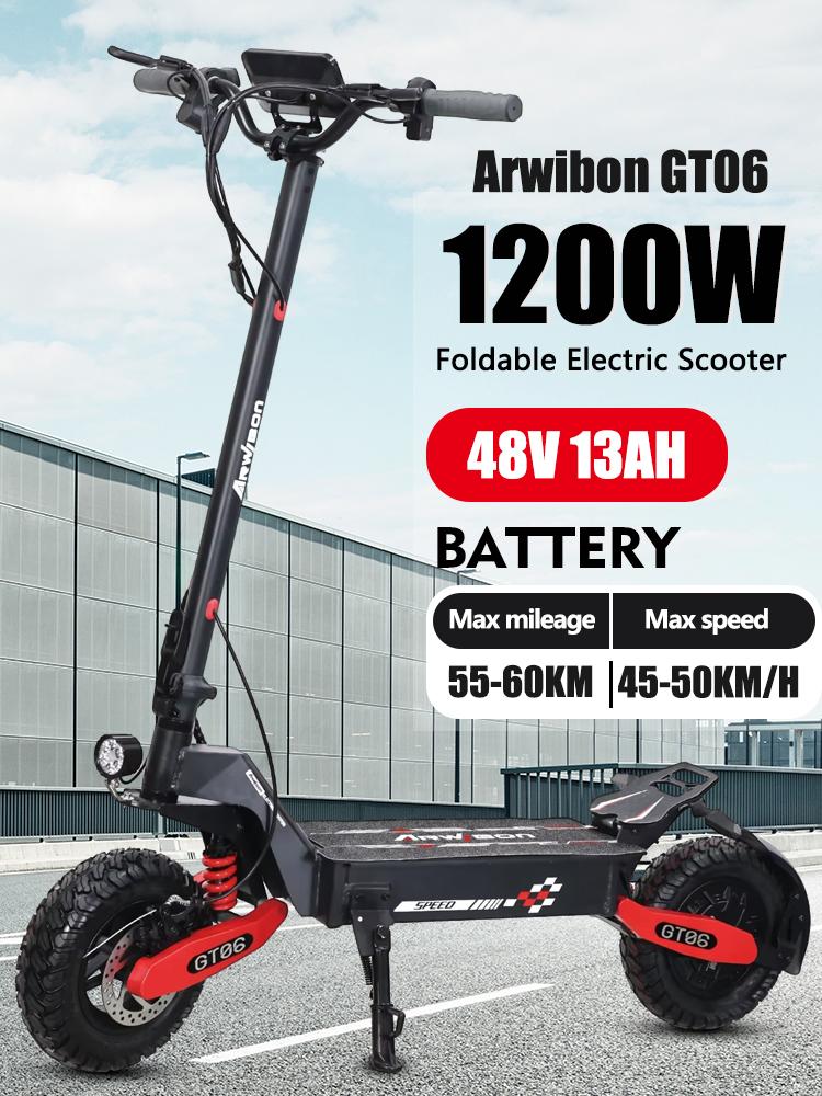2025 EU New 1200W Motor 48V 13ah Electric Scooter with 11 Inch Tires, Maximum Speed of 45 Km/h, Range of 30km Scooter