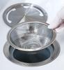 Easy To Stainless Steel Drain Trash Made of Stainless Steel Special Coating Allows Oil Stains To Be Washed Off with Sink Strainer Prevents Unpleasant