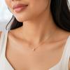 Heart Necklace, 18K Gold Plated Stainless Steel, Waterproof Tarnish Free Solitaire CZ Link Chain Layering Jewelry Women