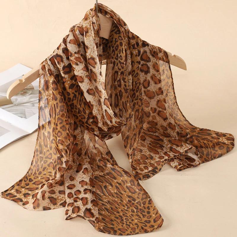 New Print Chiffon Scarf Shawl Women Sunscreen Silk Scarf Turban Long Wrap Beach Travel Outdoor Accessories Trendy Headband