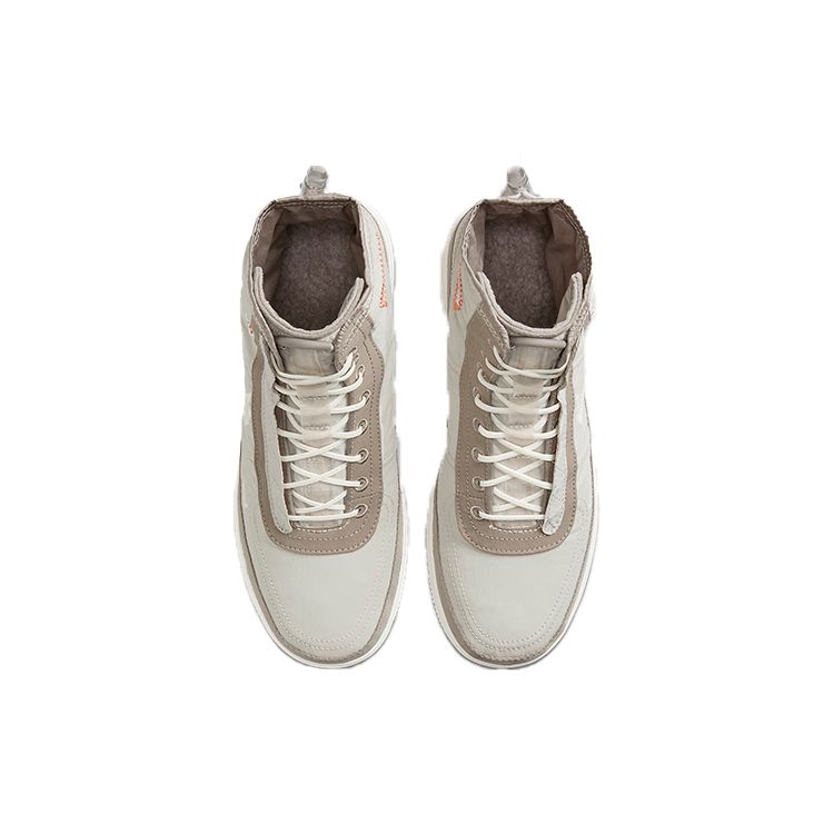 Nike Air Force 1 Shell PU Fabric Non-Slip Wear-Resistant Warm High-Top Sneakers Women Sneakers Beige Brown DO7450-211