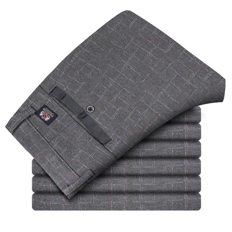 Men's plaid print casual pants spring Korean version trend versatile slim-fitting small feet long pants