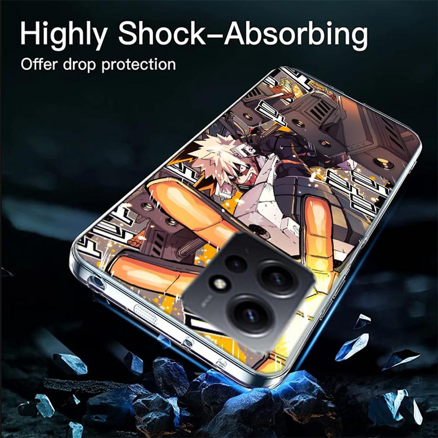 My Hero Bakugou Katsuki Phone Case For Redmi Note 14 15 Pro 5G 13 12 Pro Plus 11 11T 11E 11S 10 Pro 10S 9 9S Cover Cell Clear TP
