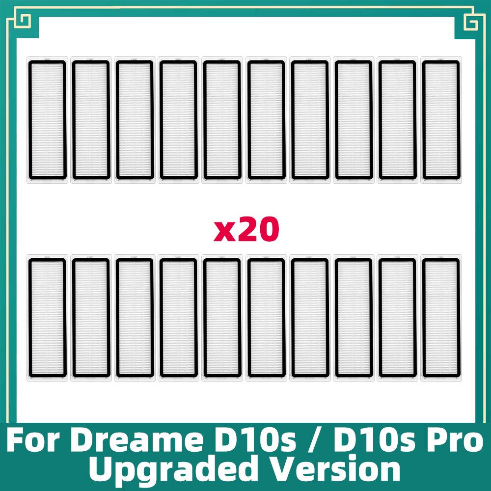 Compatible with Dreame D9 Max Gen 2/D10s/D10s Pro Replacement Parts Main Brush, Side Brush, HEPA Filter, Mop Cloth Accessories