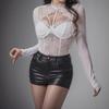 Sexy Lace-Stitched Shaping Jumpsuit with Removable Chest Pad - European & American Fashion Top